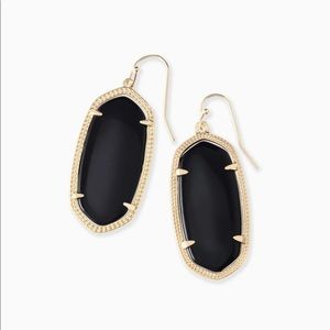 Kendra Scott Dani Gold Drop Earrings Black